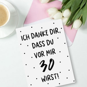 Geburtstagskarte lustig VOR MIR 40 Geburtstagsgeschenk Freunde 30