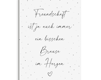 Postcard BRAUSE in the HEART gift girlfriend postcard friendship