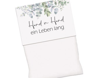 Gastgeschenk zur Hochzeit Hand in Hand ein Leben Lang EUCALYPTUS