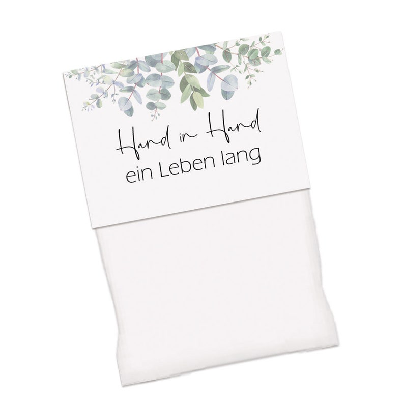 Gastgeschenk zur Hochzeit Hand in Hand ein Leben Lang EUCALYPTUS Bild 1