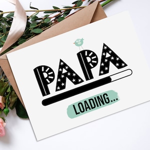 Postkarte Papa LOADING Du wirst Papa Schwangerschaft verkünden