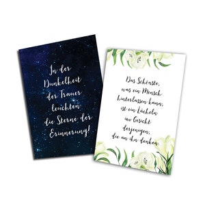 Mourning cards with envelopes set of 2 condolence cards, sympathy cards, greeting card mourning, mourning gift, mourning card, condolence card
