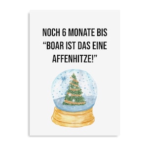 Weihnachtskarte AFFENHITZE Postkarte Weihnachten lustig