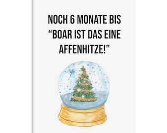 Christmas card AFFENHITZE postcard Christmas funny