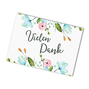 Postkarte Vielen Dank Weiße Hochzeit, Karte Danke, Dankeskarte Hochzeit, Danke Geschenk, Danke Postkarte, Danksagung Hochzeit, dankeschön Bild 2