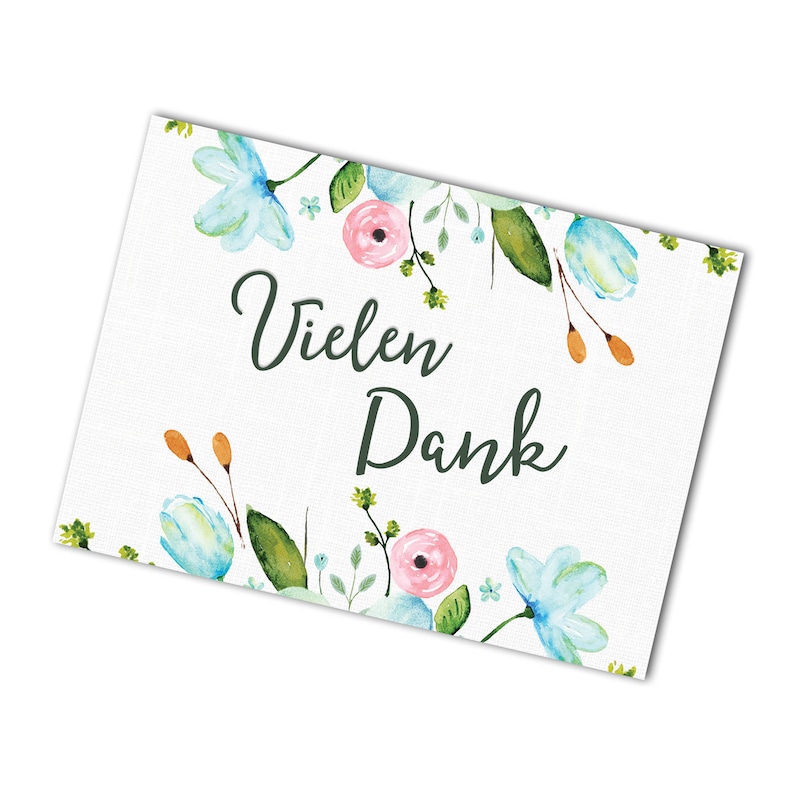 Postkarte Vielen Dank Weiße Hochzeit Karte Danke - Etsy.de