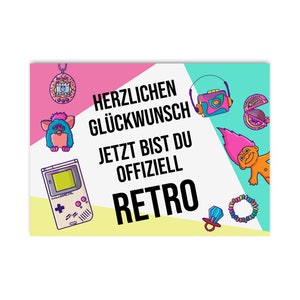 Geburtstagskarte RETRO 90er lustige Geburtstagskarte Geschenk Freunde sarkastische Geburtstagskarte Bild 3