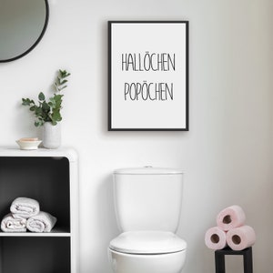 Poster Badezimmer HALLÖCHEN POPÖCHEN Geschenk Einzug Bild 3