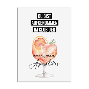 Carte postale ANONYME APEROLIKER cadeau copine Aperol Spritz carte postale soirée entre filles