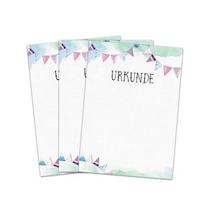 15 certificates for children, blank certificates, certificate paper A4, certificates for printing, children&#39;s birthday games, children&#39;s birthday party favors