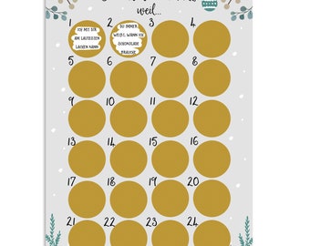 Advent calendar to scratch YOU ARE WONDERFUL Advent calendar for girlfriends