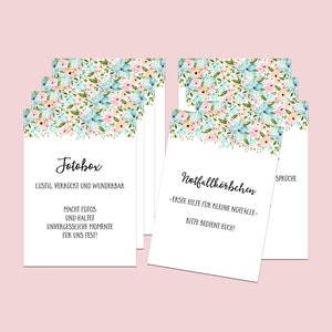 Schild Hochzeit 8er Set, Hochzeitsschilder WEIßE HOCHZEIT Gastgeschenk Hochzeitsspiele vintage Hochzeitsdeko