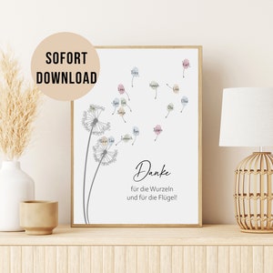 Poster VINGERAFDRUKKEN Afscheid Kita School Afscheidscadeau DANLEY Digitaal bestand