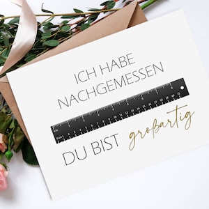 Carte postale Tu es génial j'ai mesuré NOIR BLANC carte cadeau amis