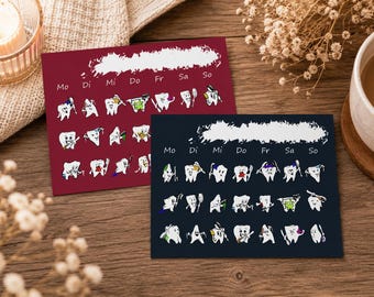 Tandenborstelkaarten "Grappig Tanden" 5 bonuskaarten voor kinderen, tandenfee cadeau, tandenfee brief, tandenfee kaart, tandenfee set, tandenpoetsen kinderen
