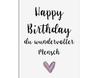 Postcard HAPPY BIRTHDAY wonderful person