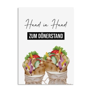 Valentinskarte DÖNERSTAND Postkarte Valentinstag Geschenk Liebe
