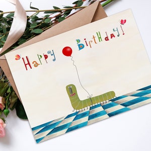 Geburtstagskarte RAUPE Geburtstags Postkarte, Geburtstag Mama, Geburtstag Freundin, Geschenkidee, Postkarte Geburtstag, Postkarte Geburtstag