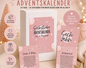 Self-love Advent calendar with 24 cards and tasks