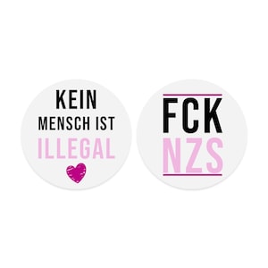 Sticker Set 25x FCK NZS Stickers and 25 x No One is Illegal Stickers