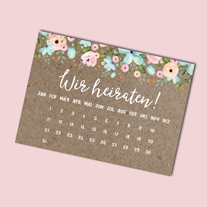 Save the Date Karten für die Hochzeit, 50 Stück Karten Save the date Hochzeitseinladung Karten Hochzeitsdeko
