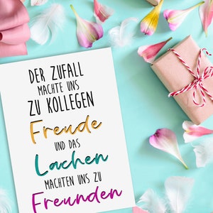 Postkarte Kollegen FREUNDE Kollegen Geschenk Postkarte Sprüche Ruhestand Karte Bild 4