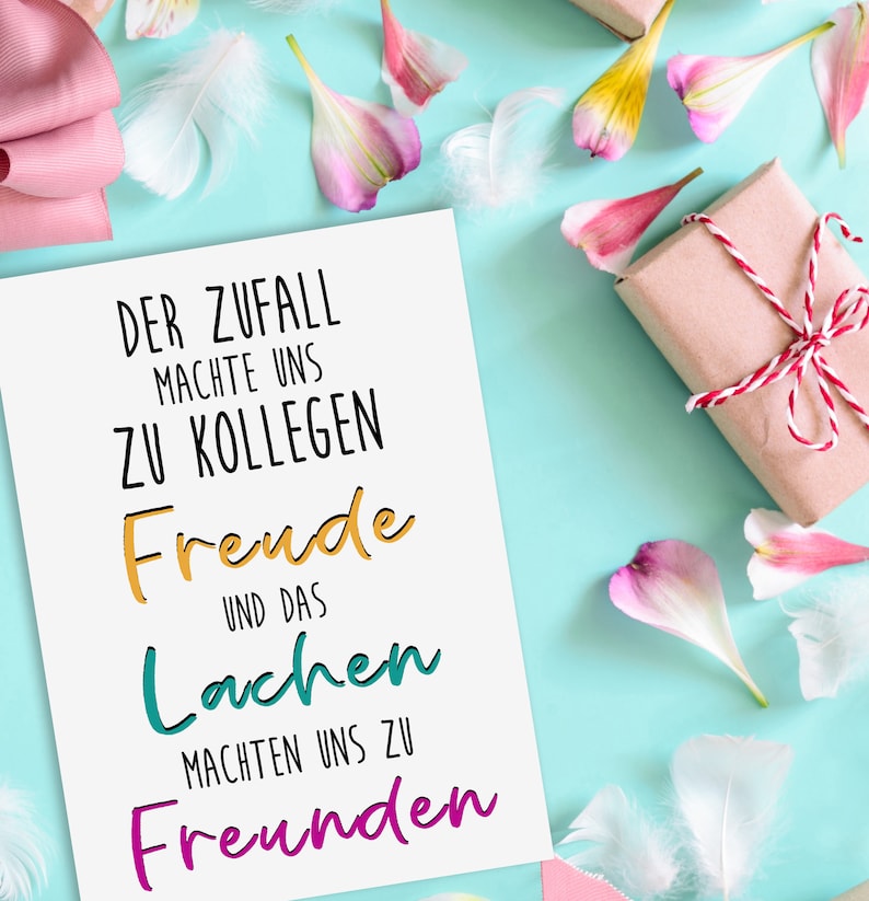 Postkarte Kollegen FREUNDE Kollegen Geschenk Postkarte Sprüche Ruhestand Karte Bild 4