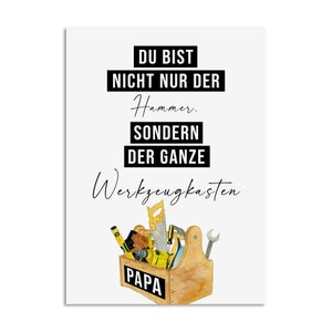 Vatertagskarte Postkarte Vatertag WERKZEUGKASTEN Vatertag Karte, Vatertag Geschenk, Vatertag Geschenkideen