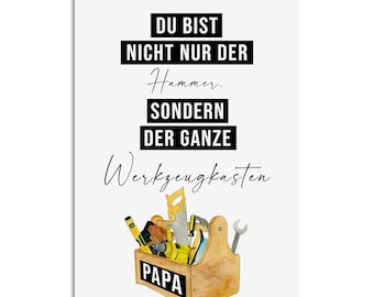 Vatertagskarte Postkarte Vatertag WERKZEUGKASTEN Vatertag Karte, Vatertag Geschenk, Vatertag Geschenkideen