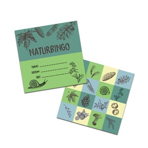 Nature Bingo 10 cartones juegos de cumpleaños infantiles, ideas de cumpleaños infantiles, juegos para cumpleaños infantiles, obsequios para fiestas de cumpleaños infantiles, obsequios