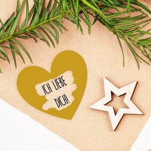 25 étiquettes à gratter coeur OR, autocollant à gratter coeur 6,5 cm cartes à gratter, carte à gratter, carte à gratter, carte à gratter papa, carte à gratter grand-mère, cartes à gratter