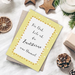 Weihnachtskarte "Zimtsterne", Postkarte Weihnachtsspruch Weihnachten Weihnachhtskarten Weihnachtsgeschenke Grußkarte Weihnachten