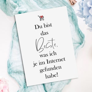 Postkarte Im INTERNET gefunden Valentinstag Geschenk Karte Valentinskarte Postkarte Liebe Tinder Bild 2