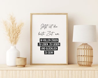 Poster BEST TIME living room bedroom poster sayings