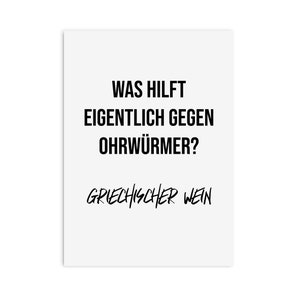 Ansichtkaart GRIEKSE WIJN briefkaart motiverende kaart grappige spreuken briefkaart wijn cadeau meisjesavond