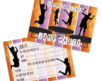 Invitation cards children's birthday party JUMP PARTY