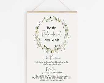GODFATHER CERTIFICATE personalized gift godfather baptism certificate for godfather or godmother