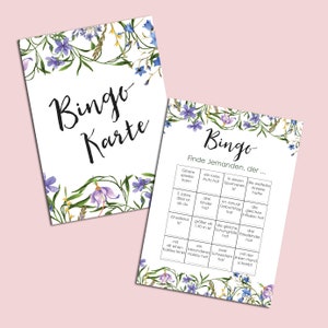 50 Bingokarten "Blaue Hochzeit" Hochzeitsspiele Gäste, Bingo Hochzeit, Hochzeitsspiel deutsch, Hochzeitsbingo, Gastgeschenk Hochzeit