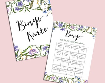 50 bingo cards "Blue Wedding" wedding games guests, bingo wedding, wedding game German, wedding bingo, wedding gift