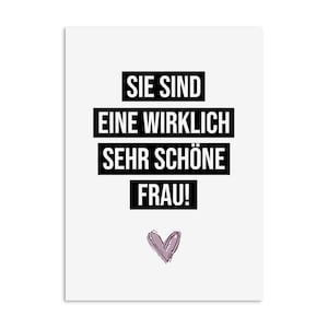 Postkarte sehr SCHÖNE FRAU Valentinstag Geschenk Karte Valentinskarte Postkarte Liebe