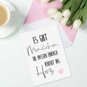Postcard There are PEOPLE who fit perfectly into the HEART Gift Girlfriend Postcard You are great image 4