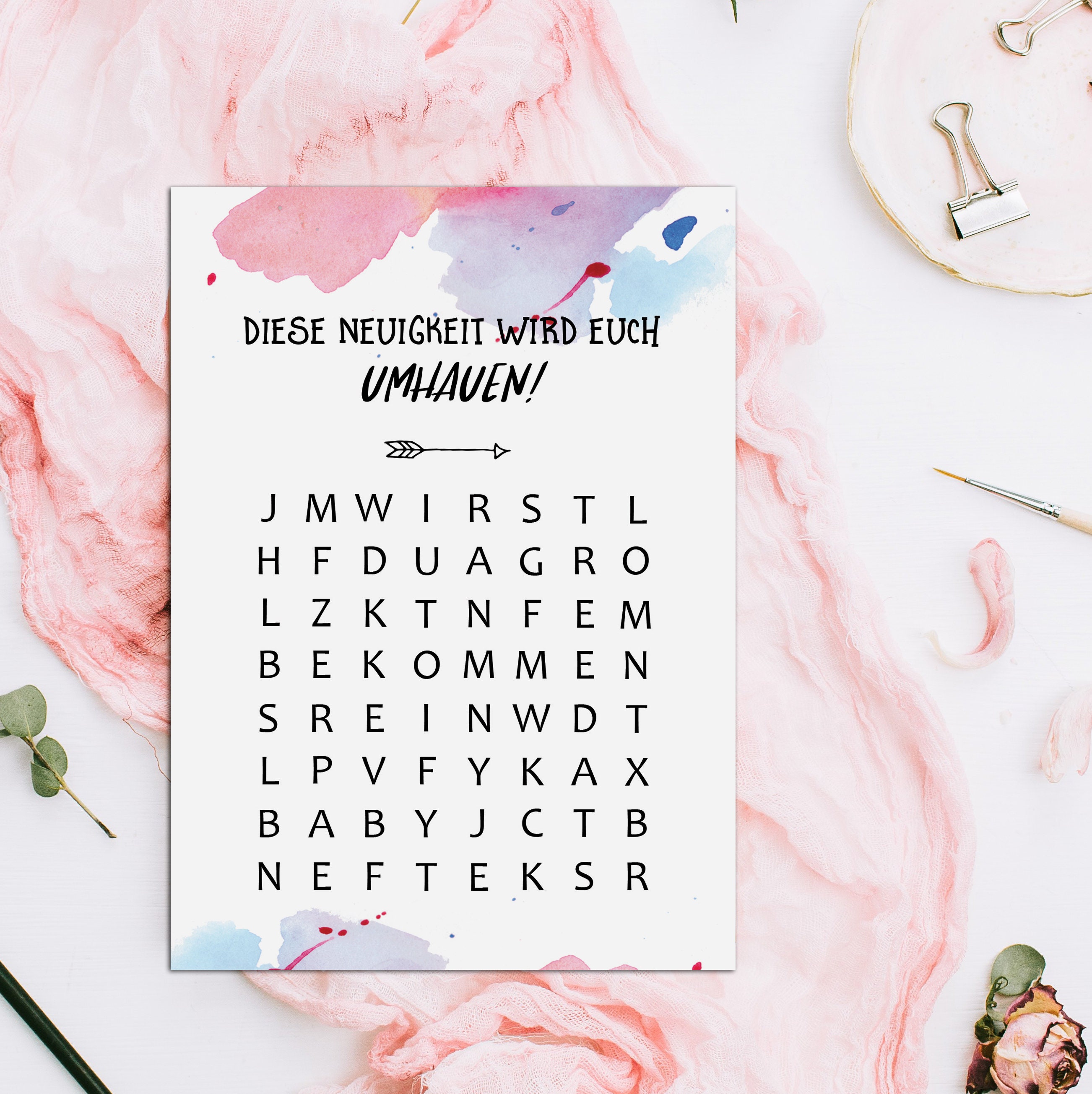 5x Postkarte Wir bekommen ein Baby Karte | Etsy