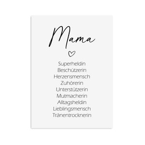 Cartolina SINONIMI Regalo mamma Biglietto per la festa della mamma