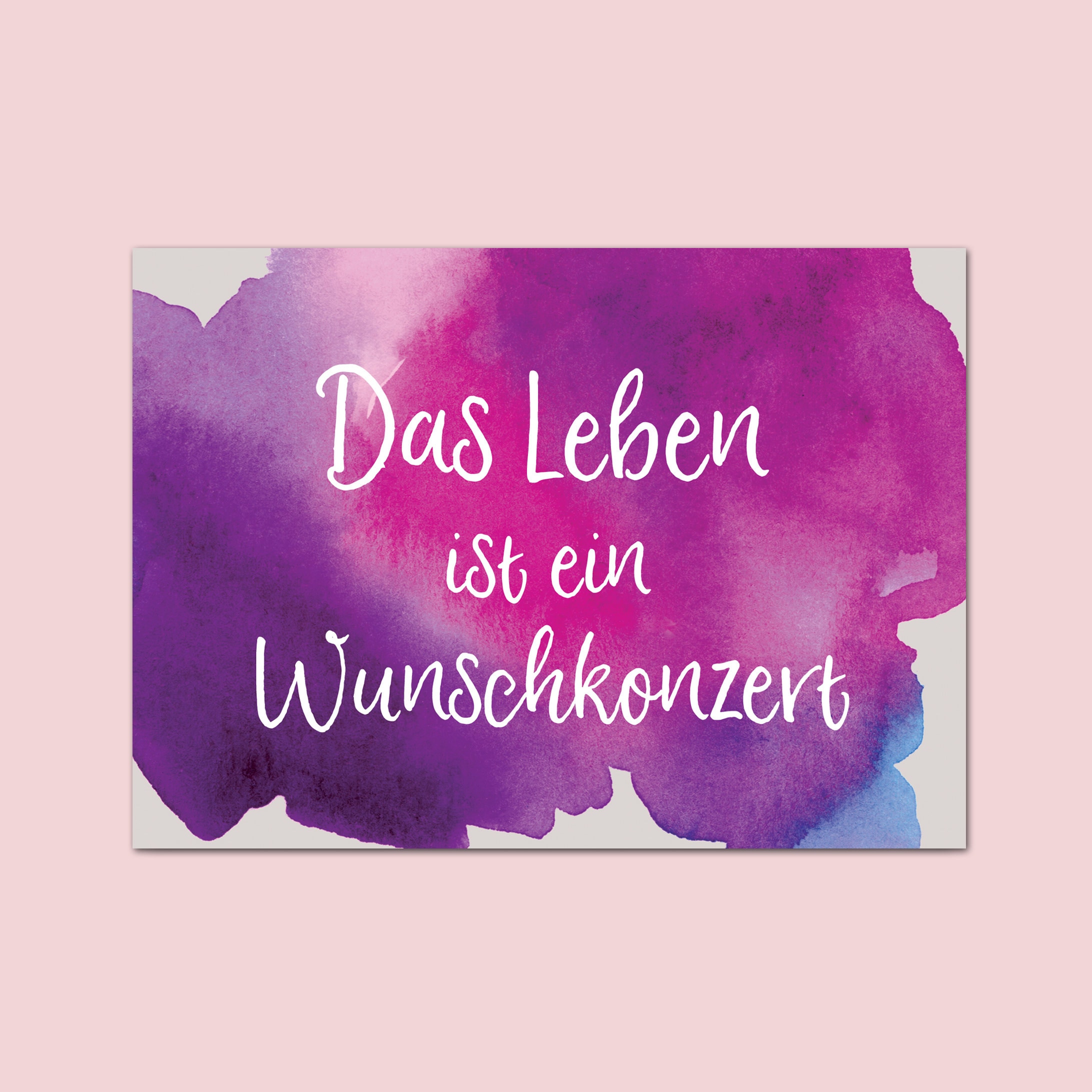 Postkarte Spruch Das Leben ist ein Wunschkonzert Etsy