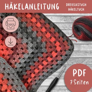 EBOOK Schema all'uncinetto per uno scialle triangolare/scialle della nonna (download PDF)