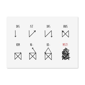Cartolina di Natale Cartolina della Casa di Babbo Natale Natale divertente