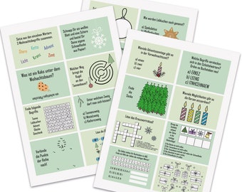 Advent Calendar for Children PUZZLE Advent Calendar to Print
