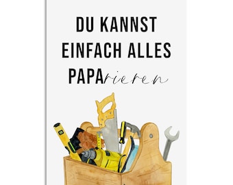 Vatertagskarte Postkarte Vatertag PAPARIEREN Vatertag Karte, Vatertag Geschenk, Vatertag Geschenkideen