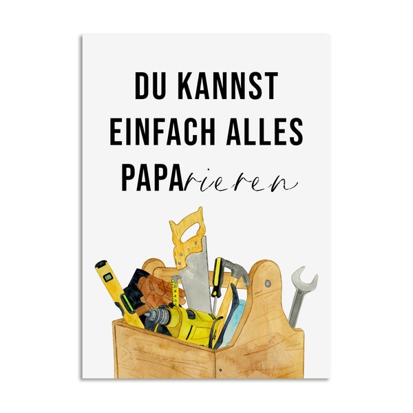 Vatertagskarte Postkarte Vatertag PAPARIEREN Vatertag Karte, Vatertag Geschenk, Vatertag Geschenkideen