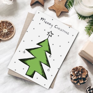 Christmas card &quot;Christmas tree&quot;, postcard Christmas Christmas cards Christmas gifts Christmas decorations greeting cards Christmas